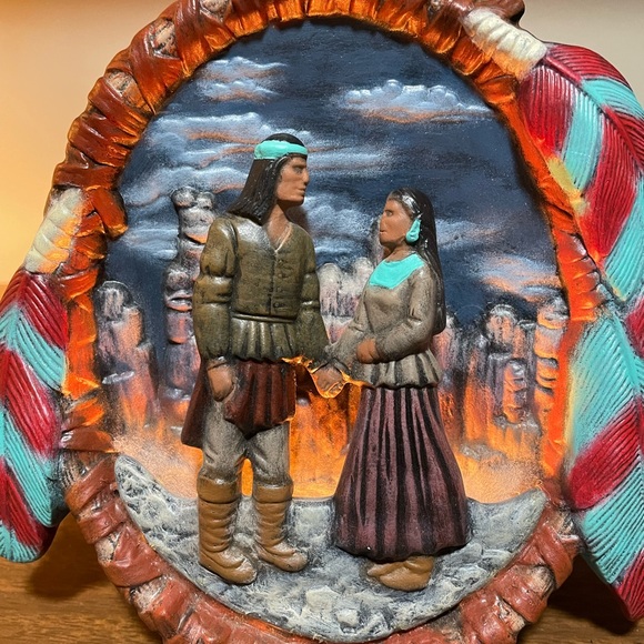 Native American Couple Accent Light, Lamp, Table Decorative lamp - Picture 5 of 10